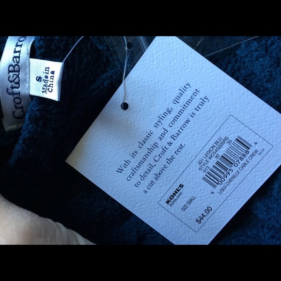 CROFT & BARROW Soft Sweater Small Blue Women’s - Picture 4 of 16